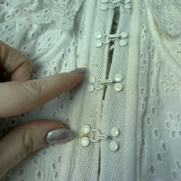 For Love & Lemons White Tea Time Corset Top S NWT - Picture 5 of 8